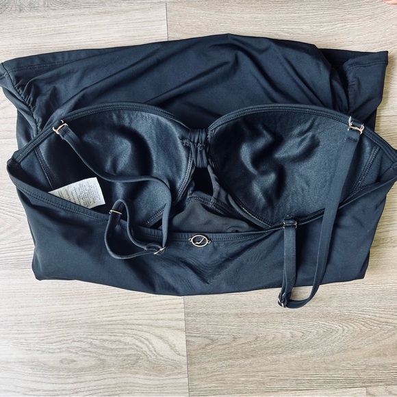 Jantzen Black Ruched Tankini Top Size Small - Picture 5 of 9